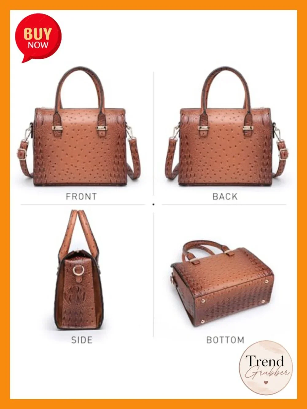 Shiny Patent Faux Leather Handbag Satchel Shoulder Crossbody Bag